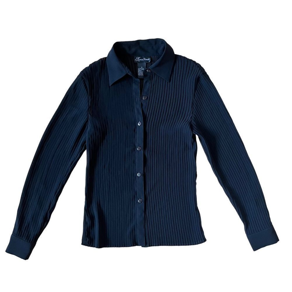 Black Karen Arnold Long Sleeve Blouse Size Small